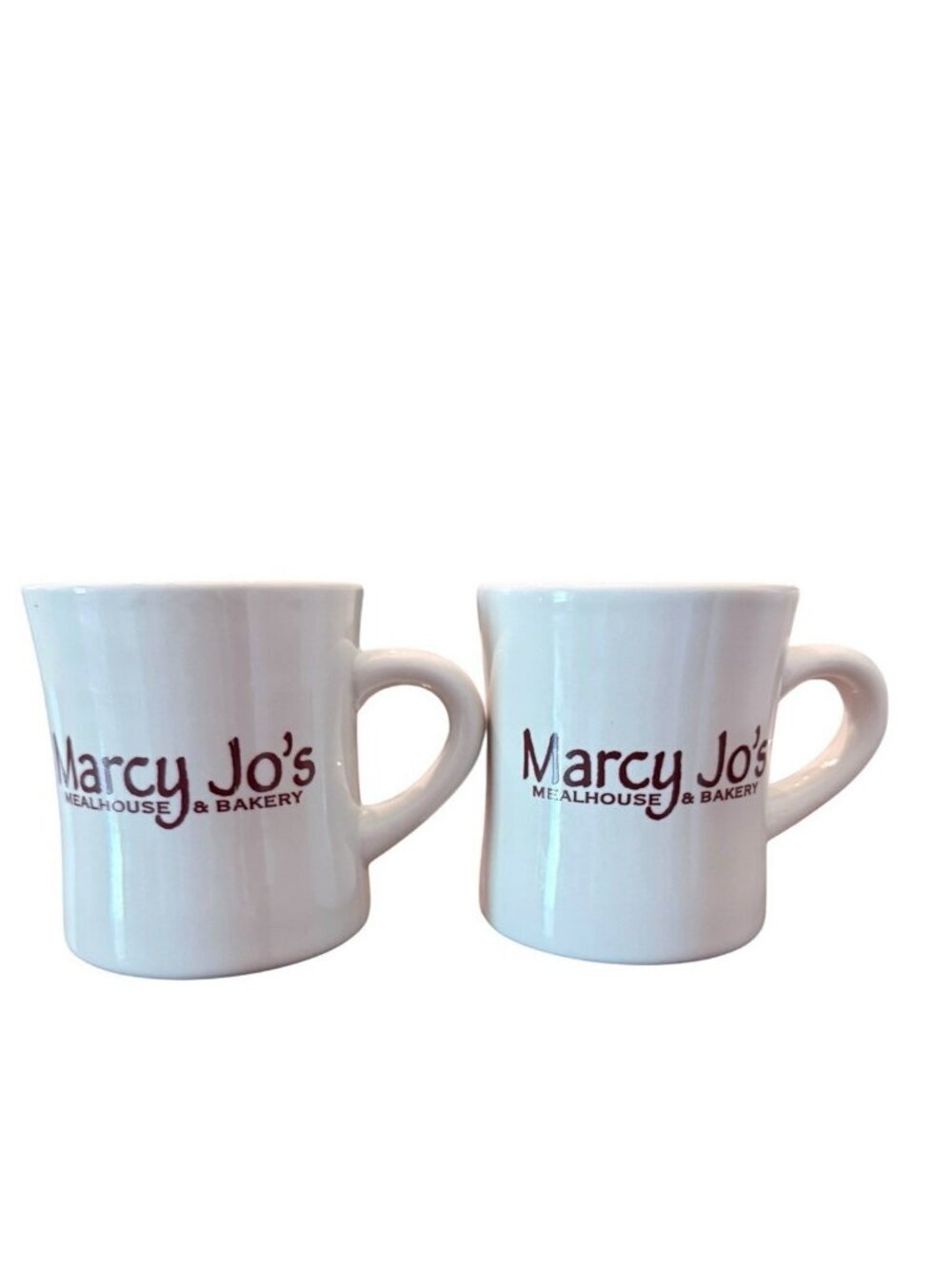 Set of 2 Marcy Jo’s Mealhouse Restaurant & Bakery Thick Coffee Mug Columbia TN